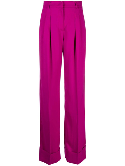 The Andamane Wide-leg Flared Trousers In Pink