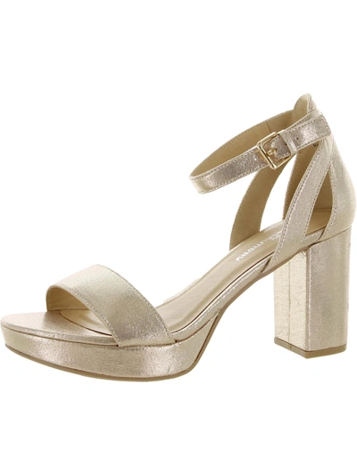 Cl By Laundry Go On Womens Ankle Strap Heels Block Heel In Gold