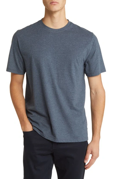 Vince Blue Garment Dye T-shirt In Pebble Blue-489pbb