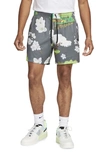 Nike Mens  Club Cherry Blossom Mesh Shorts In Grey