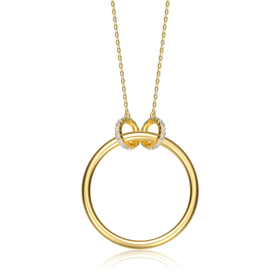 Genevive Sterling Silver 14k Gold Plated  Necklace