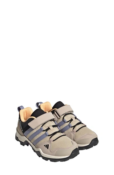 Adidas Originals Kids' Terrex Ax2r Cf Hiking Sneaker In Sand/ Silver Violet/ Orange