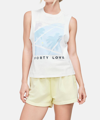 WILDFOX FORTY LOVE RILEY TANK TOP IN CLEAN WHITE