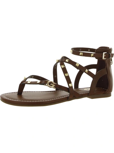 Gbg Los Angeles Lenra Womens Open Toe Ankle Strap Gladiator Sandals In Multi