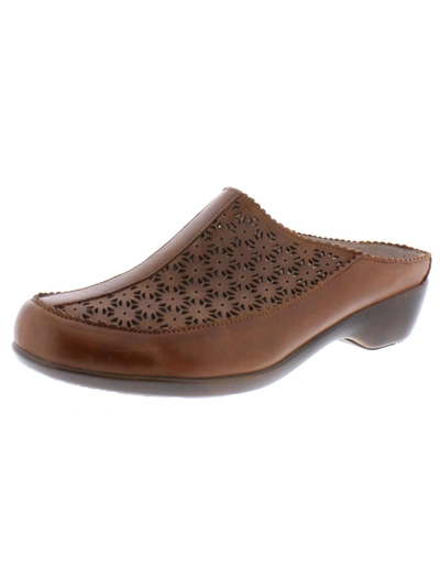 EASY SPIRIT DUSK WOMENS LEATHER SLIP ON MULES