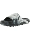 Cool Planet By Steve Madden Cloudd Womens Recycled Slip On Pool Slides In Silver