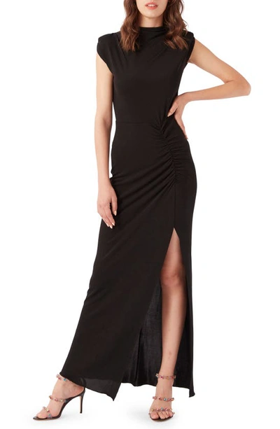 Diane Von Furstenberg Apollo Side Slit Maxi Dress In Black