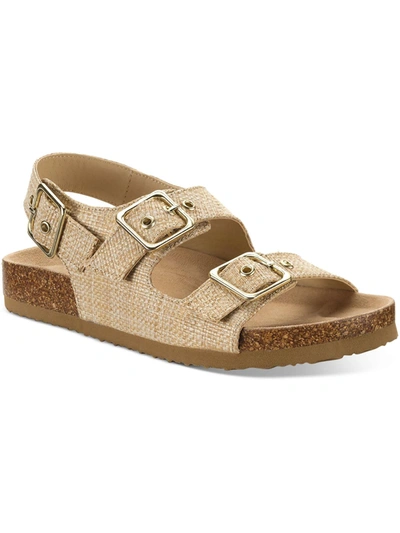 SUN + STONE SADIEE WOMENS BUCKLE SLINGBACK SANDALS SHOES