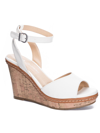 CL BY LAUNDRY Beaming Womens Leather Open Toe Wedge Sandals