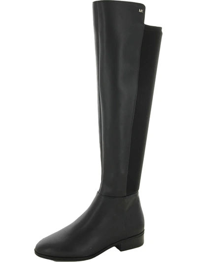 Michael Michael Kors Bromley Womens Leather Knee-high Riding Boots In Black