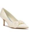 NINE WEST ANDEE WOMENS SATIN BOW PUMPS