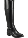 Easy Spirit Leigh Womens Leather Wide Calf Knee-high Boots In Black