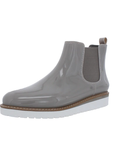 Steve Madden Puddles Womens Ankle Water Resistant Chelsea Boots In Grey