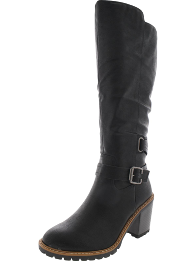 Sun + Stone Viviaan Womens Faux Leather Zipper Knee-high Boots In Multi