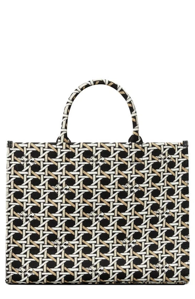 Tory Burch Ella Circular Knit Tote In Black