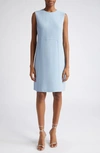 Michael Kors Double-face Wool Shift Dress In Coast