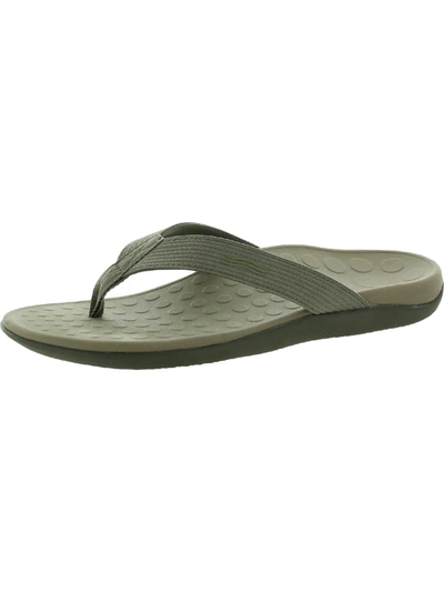 Vionic 44 Wave Mens Slip On Thong Flip-flops In Grey