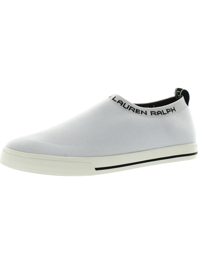 Lauren Ralph Lauren Jordyn Womens Knit Casual Casual And Fashion Sneakers In White