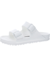 Birkenstock Womens Slip On Flat Pool Slides In White