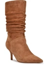 Nine West Mycki Womens Slouchy Pointed Toe Mid-calf Boots In Multi