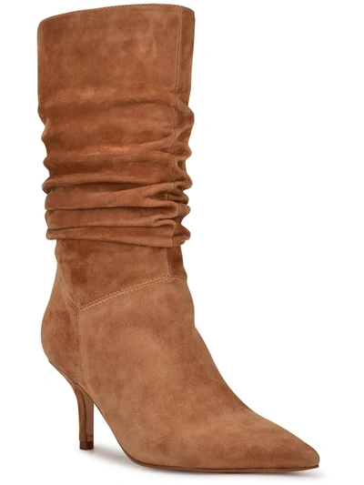 NINE WEST MYCKI WOMENS SLOUCHY POINTED TOE MID-CALF BOOTS