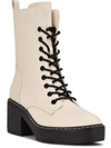 Nine West Womens Faux Leather Embossed Combat & Lace-up Boots In Multi