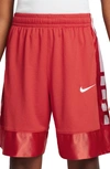Nike Dri-fit Elite 23 Big Kids' (boys') Basketball Shorts In University Red/ White
