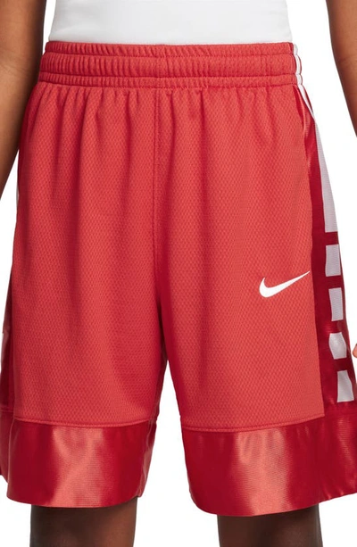 Nike Dri-fit Elite 23 Big Kids' (boys') Basketball Shorts In University Red/ White