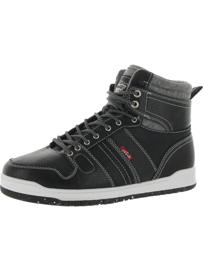 Levi's Womens Faux Leather Lifestyle High-top Sneakers In Multi