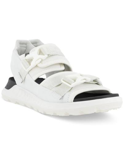 Ecco Exowrap Womens Ankle Strap Flat In White