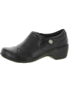 CLARKS WOMENS LEATHER SLIP ON CLOGS