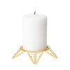 Georg Jensen Christmas Pillar Candleholder18 Kt Gold Plated In Multi