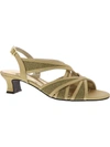 Easy Street Tristen Womens Satin Mesh Inset Dress Sandals In Multi