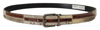 Dolce & Gabbana Multicolor Exotic Leather Patchwork Metal Belt In Multi