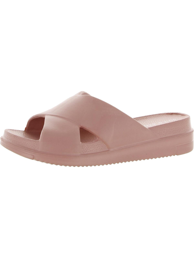 Sun + Stone Islla Womens Platforms Slip On Slide Sandals In Pink