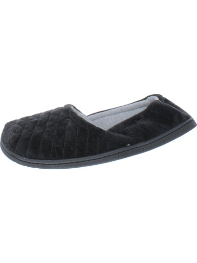 Dearfoams Womens Quilted Comfy Slide Slippers In Black