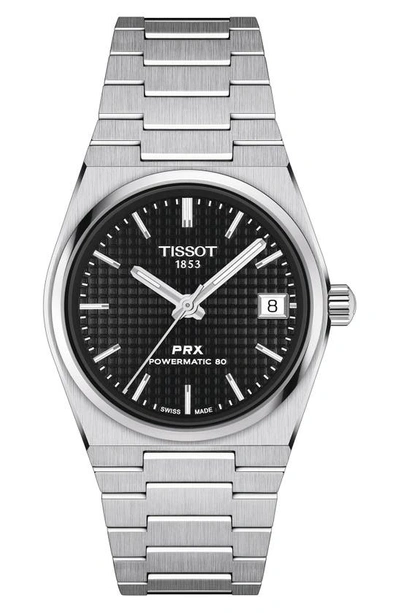 Tissot Prx Powermatic 80 Watch, 35mm In Black/silver