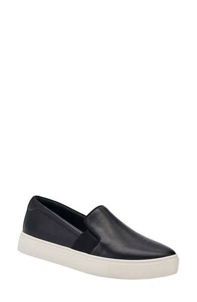 Birdies Swift Slip-on Sneaker In Black Leather/black