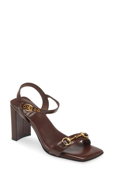 Jeffrey Campbell Lively Horsebit Sandal In Brown Gold