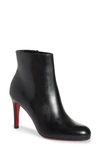 Christian Louboutin Pumppie Red Sole Leather Ankle Boots In Black