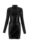 Balenciaga Sequins Mini Dress With Long Sleeves And Turtleneck