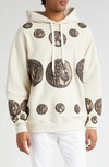 DOLCE & GABBANA COIN PRINT INSIDE OUT JERSEY HOODIE