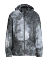Diesel J-warrett-logo Man Jacket Lead Size 42 Nylon In Grey