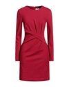 Silvian Heach Woman Short Dress Brick Red Size 6 Viscose, Polyamide, Elastane In Red