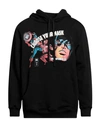 Ihs Man Sweatshirt Black Size Xl Cotton In Black