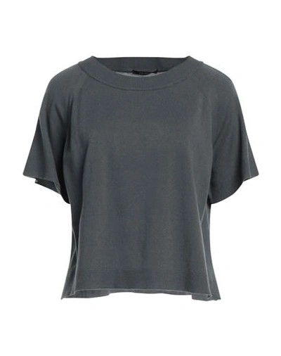 Bellwood Woman Sweater Steel Grey Size L Viscose, Polyester, Nylon