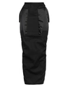 Rick Owens Woman Long Skirt Black Size 6 Cotton, Polyamide