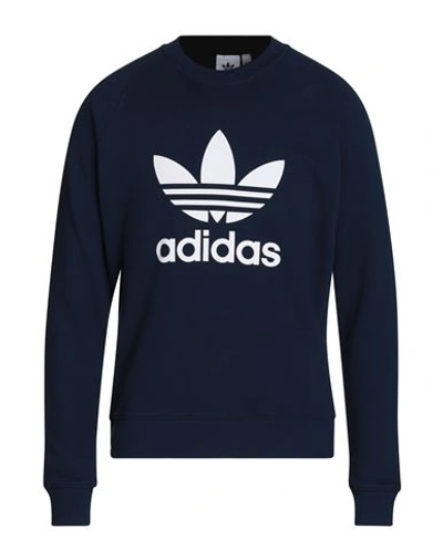 Adidas Originals Trefoil Crew Man Sweatshirt Midnight Blue Size Xl Cotton