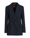 Max & Co . Woman Blazer Midnight Blue Size 8 Polyester, Viscose, Elastane