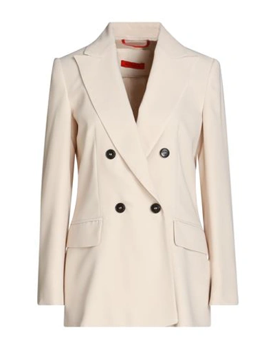 Max & Co . Woman Blazer Beige Size 6 Polyester, Viscose, Elastane